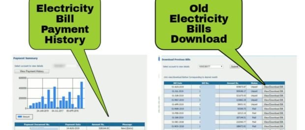 How to Check Electricity Bill Payment History and Old Electricity Bill online