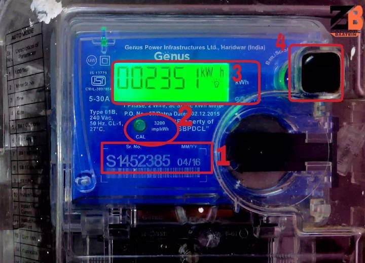 Genus single phase meter body details